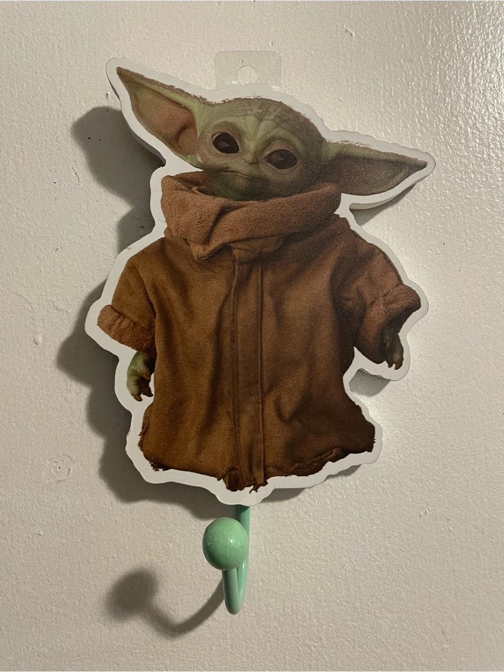 Disney Grogu Wall Hook in Brown and Green